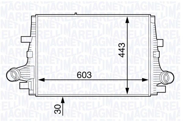 MAGNETI MARELLI tarpinis suslėgto oro aušintuvas, kompresorius 351319202100